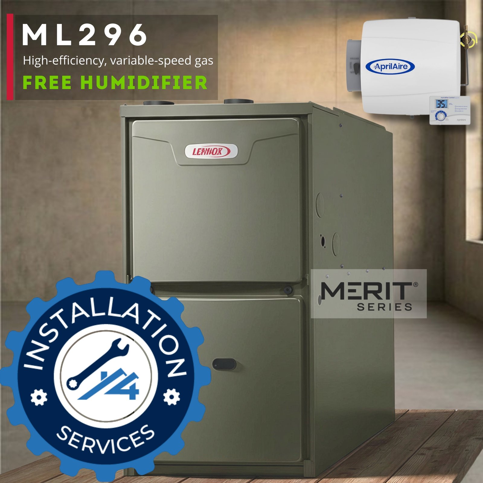 Merit Lennox Furnace with free humidifier