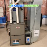 Lennox Merit Series high-efficiency furnace installation by HVAC professionals