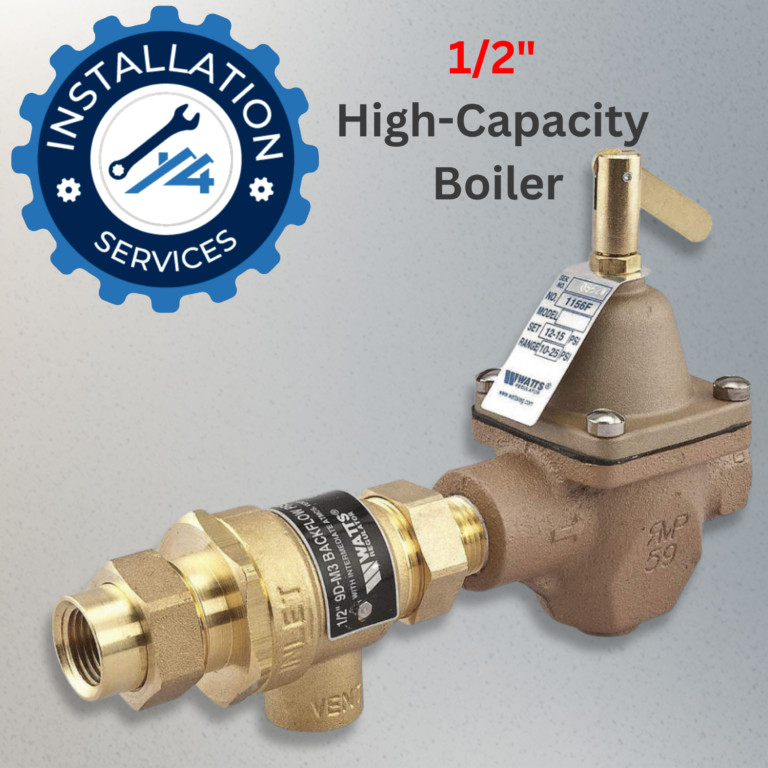 Hydronic boiler pressure reducing fill valve bronze