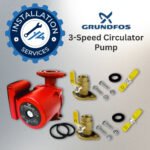 Grundfos UPS 15-58 FC 3-speed circulator pump with cast iron housing and red speed selector