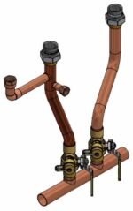 Rinnai 807000212 dual 1 inch full port ball valves with drain