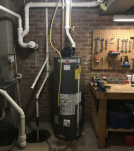 Rheem Performance Power Vent Gas Water Heater Installed