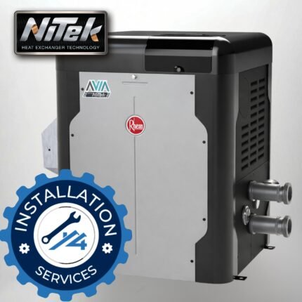 Rheem AVIA HD natural gas pool and spa heater with NiTek heat exchanger shop and install by 4Most Energy