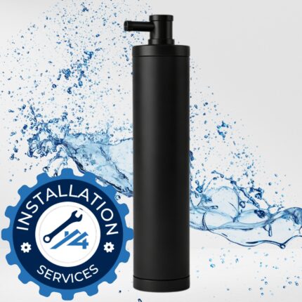 drainless whole home water filter system installed for residential water treatment
