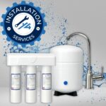 Under sink reverse osmosis multi-stage water filtration system for home use