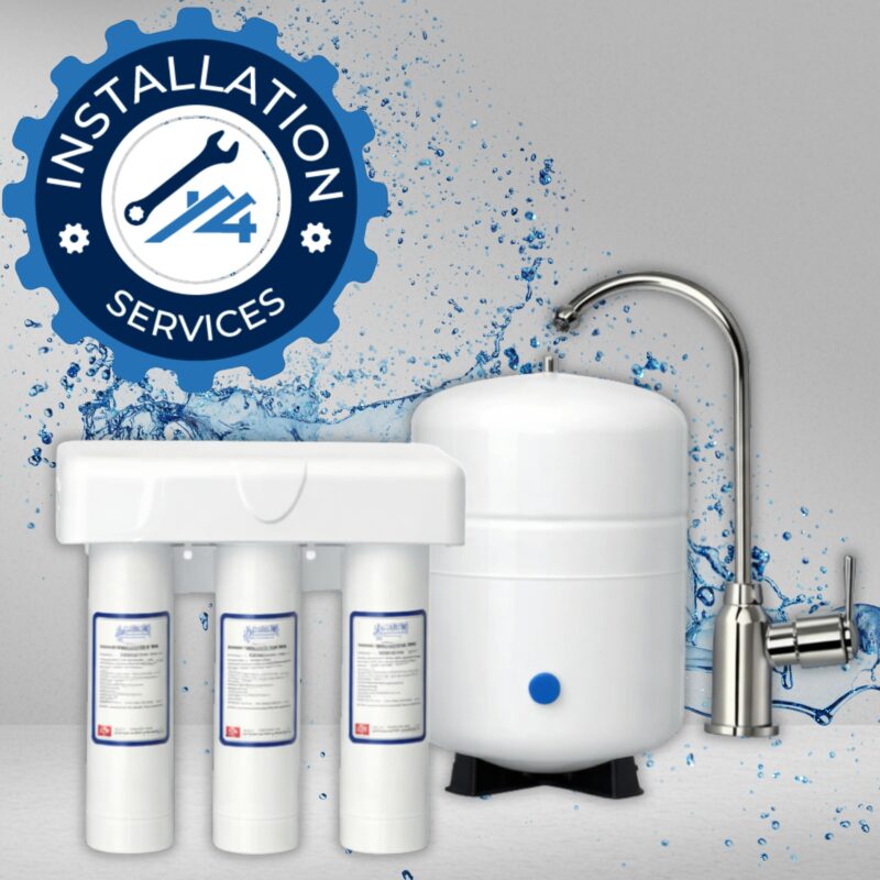 Under sink reverse osmosis multi-stage water filtration system for home use