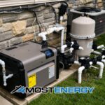 Energy-efficient Hayward Universal H-Series pool heater install by 4mostenergy