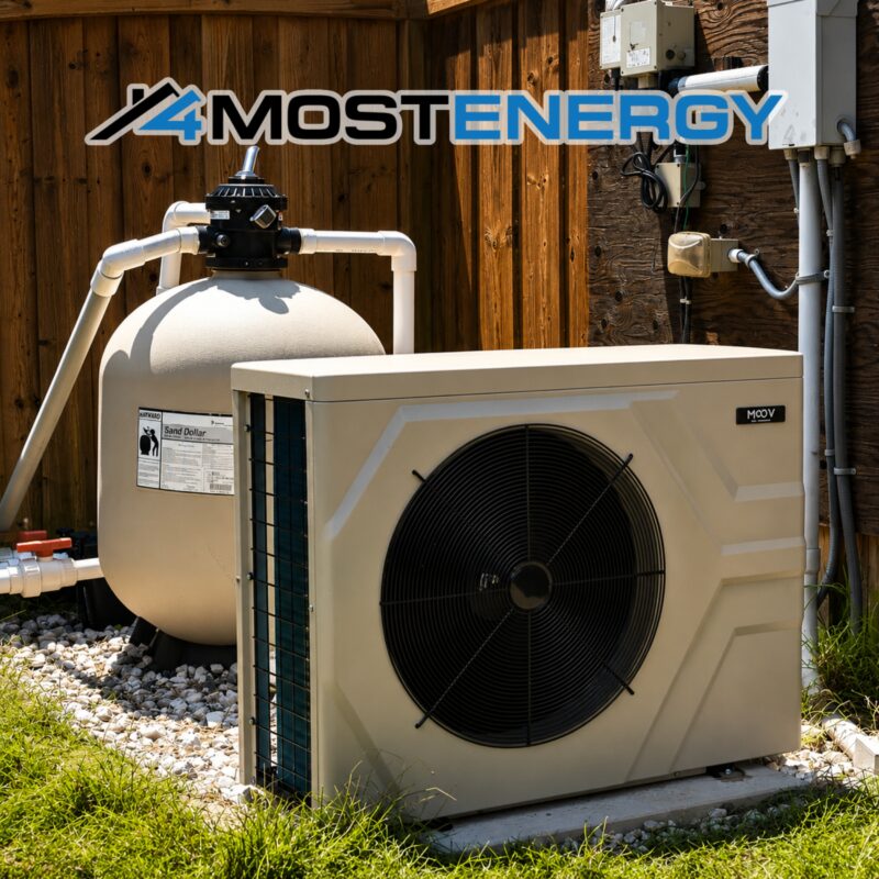 Moov Inverter Pool Heat Pump - install by 4mosrenergy