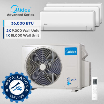 Midea Advanced 5 Port Multi-Zone 2x 9000 + 1X 18000 BTU