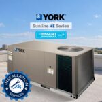 York Sunline KE Series rooftop packaged gas/electric rooftop unit with Smart Equipment controls, 3 to 6 ton