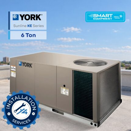 York Sunline KE072 6 ton packaged gas/electric rooftop unit with 2-stage IntelliSpeed compressor